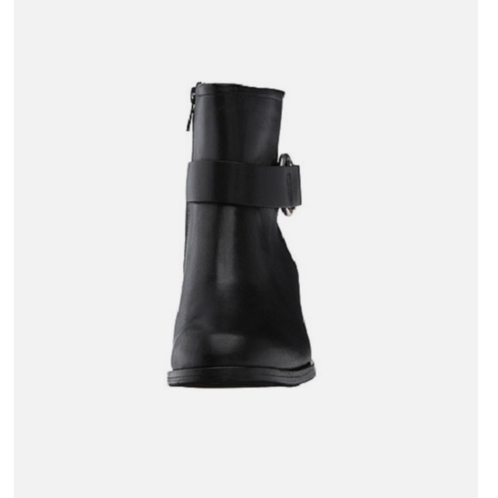 Frye Kristen Harness Short Boot Black Smooth Antique Pull Up 7 B MSRP $358 - Picture 7 of 16